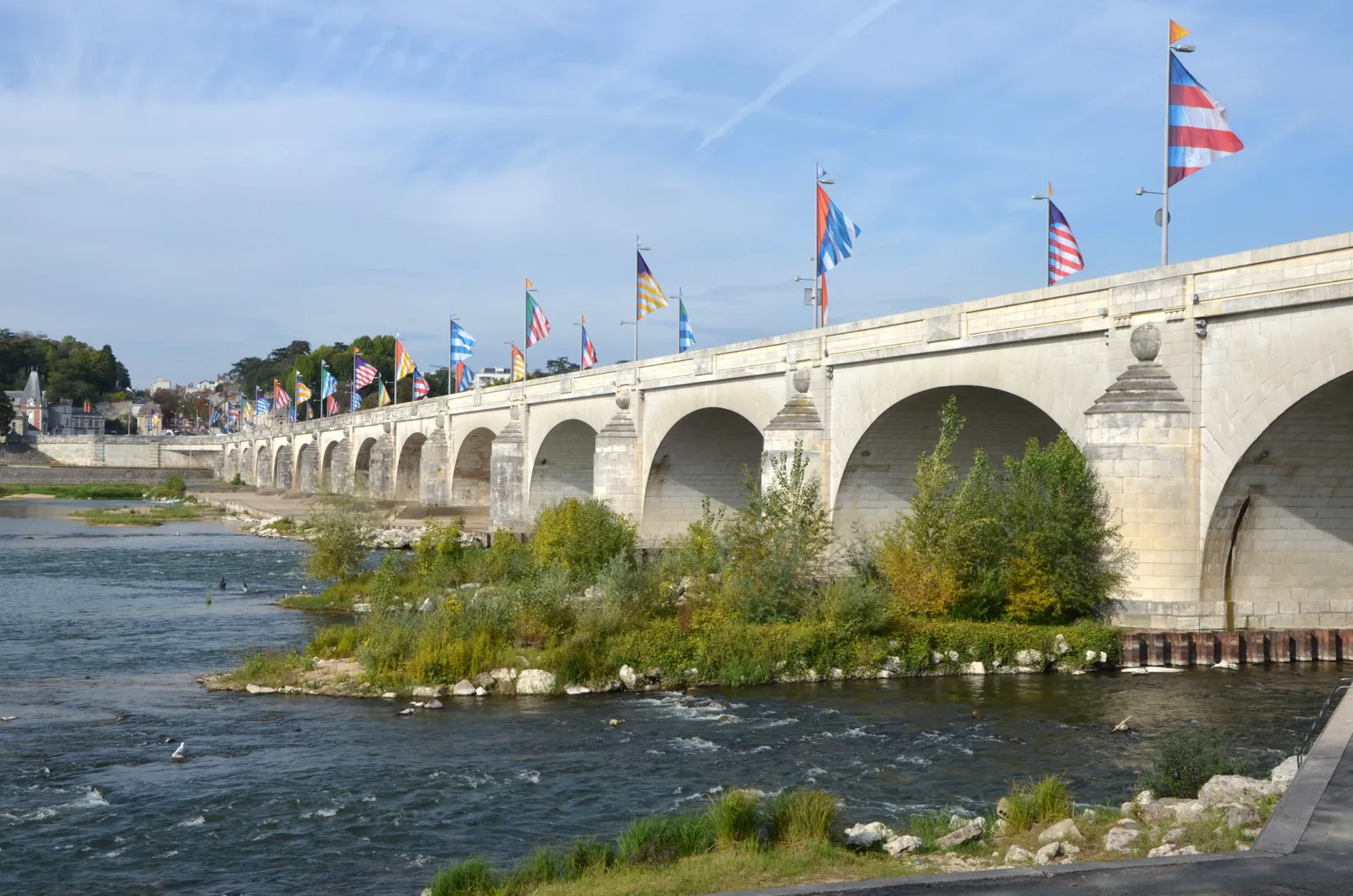 Tours, pont Wilson sur la Loire.